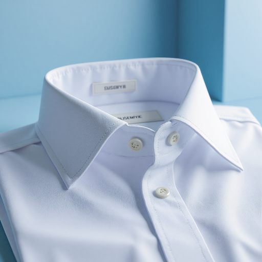 四十岁左右中年男性头像,穿白色衬衫,蓝色背景,正面微笑,专业商务形象,明亮自然光